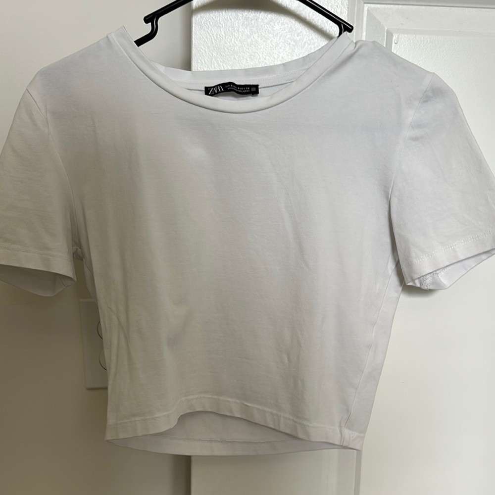 Zara White Crop Top